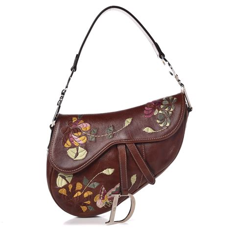 christian dior flower saddle bag